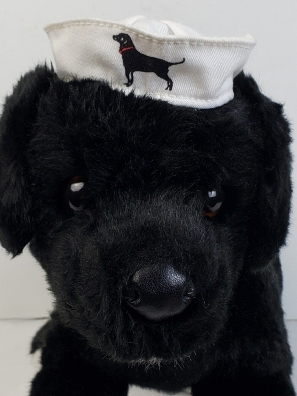 Douglas Cuddle Toys The Black Dog Sailor Realistic Lab Stuffed Animal Plush GUC